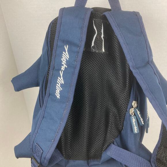 Alaska Airlines Kids Backpack White Blue Airplane Shaped Travel Carry-on Eskimo - Picture 2 of 13